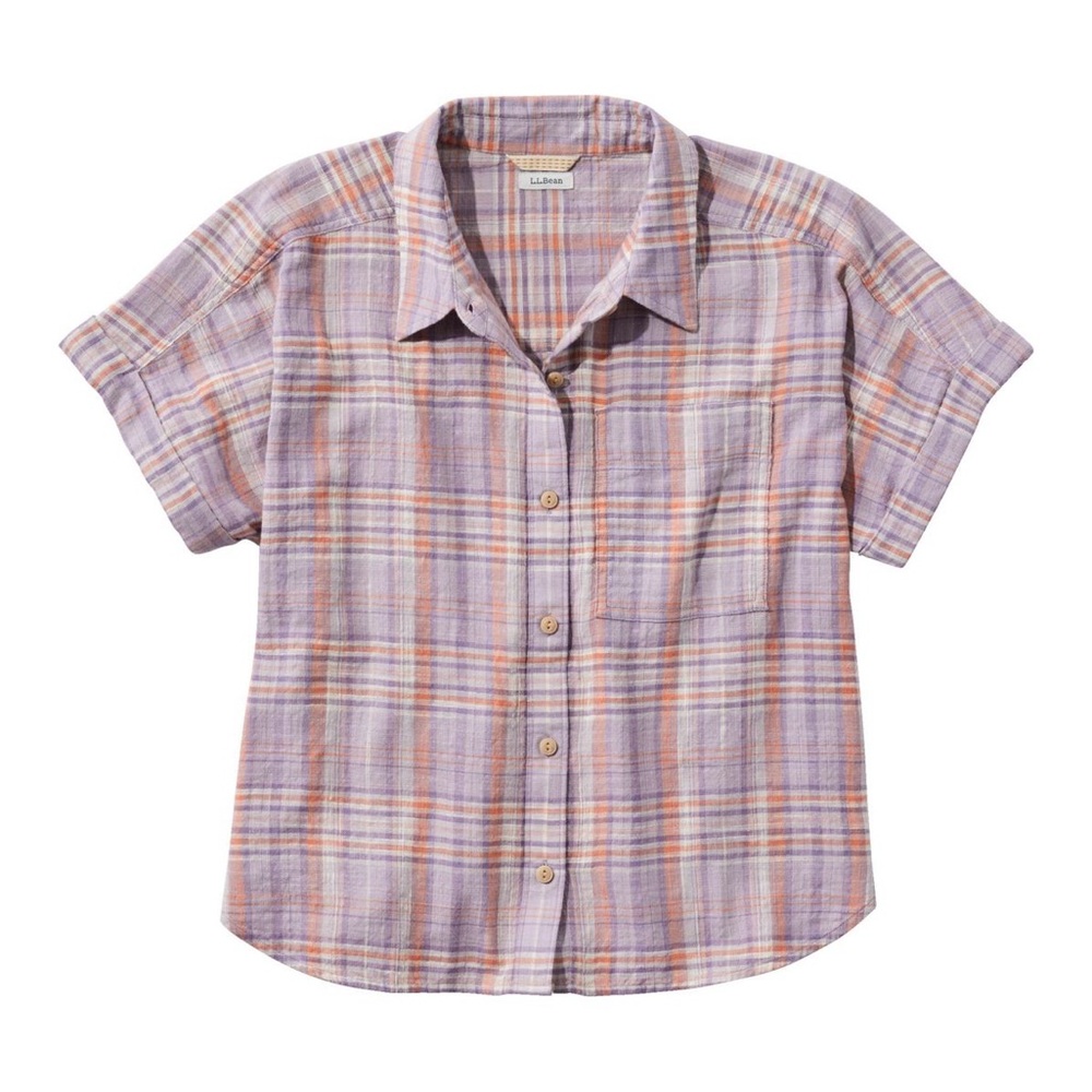 L.L. Bean Women's Day Breeze Shirt, Short-Sleeve Button-Front